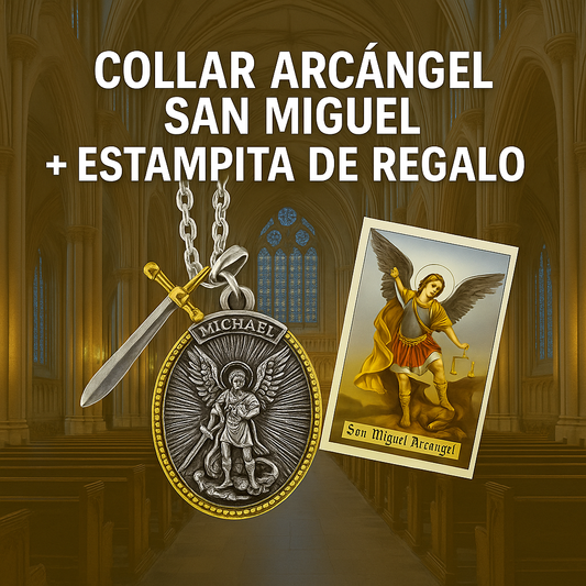 🕊️🛡️ Collar del Arcángel San Miguel + Estampa de Regalo 🎁